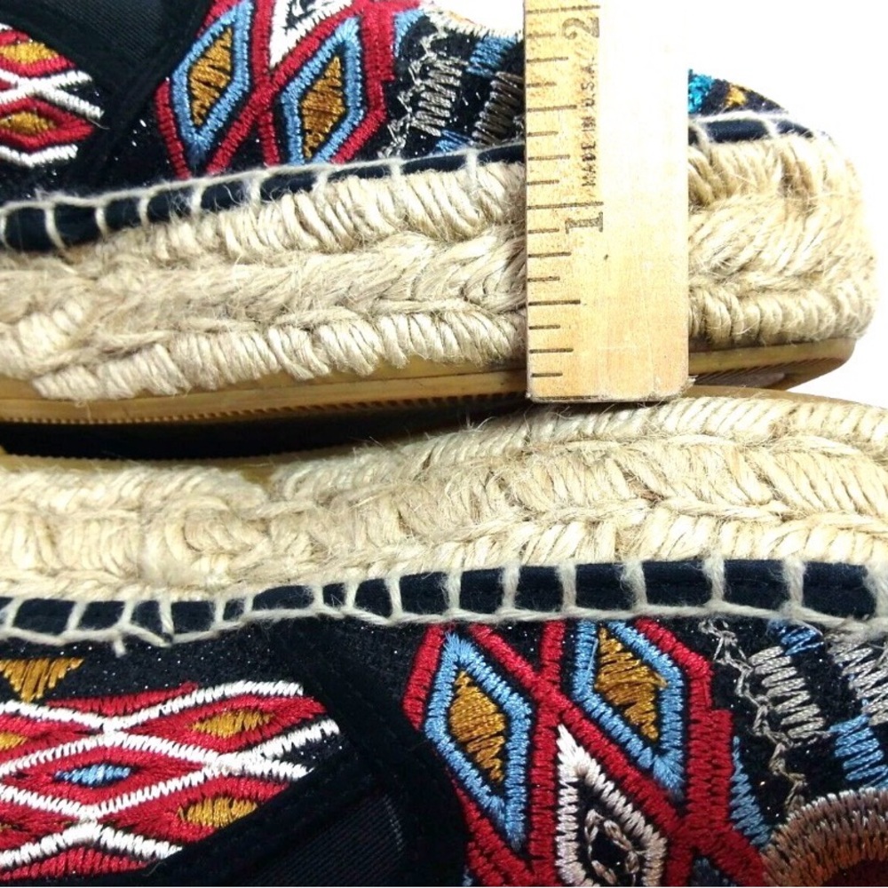 Johnny Was Black Aldorna Embroidery Espadrille Slip On  Shoe EUR 39 - Picture 7 of 12